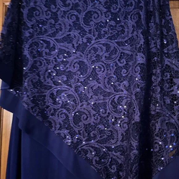 R&M Richards Deep Purple Asymmetrical Dress - Picture 4 of 5